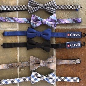 6 PC BOW TIE LOT, Chaps, Van Heusen & Apt 9 $100+